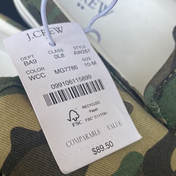 J.Crew camo Explorer camo canvas slip-on sneakers - Picture 5 of 9